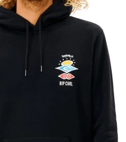 Rip Curl Men's Search Icon Hoodie -Swimming Equipment 7319672258728 black 5a