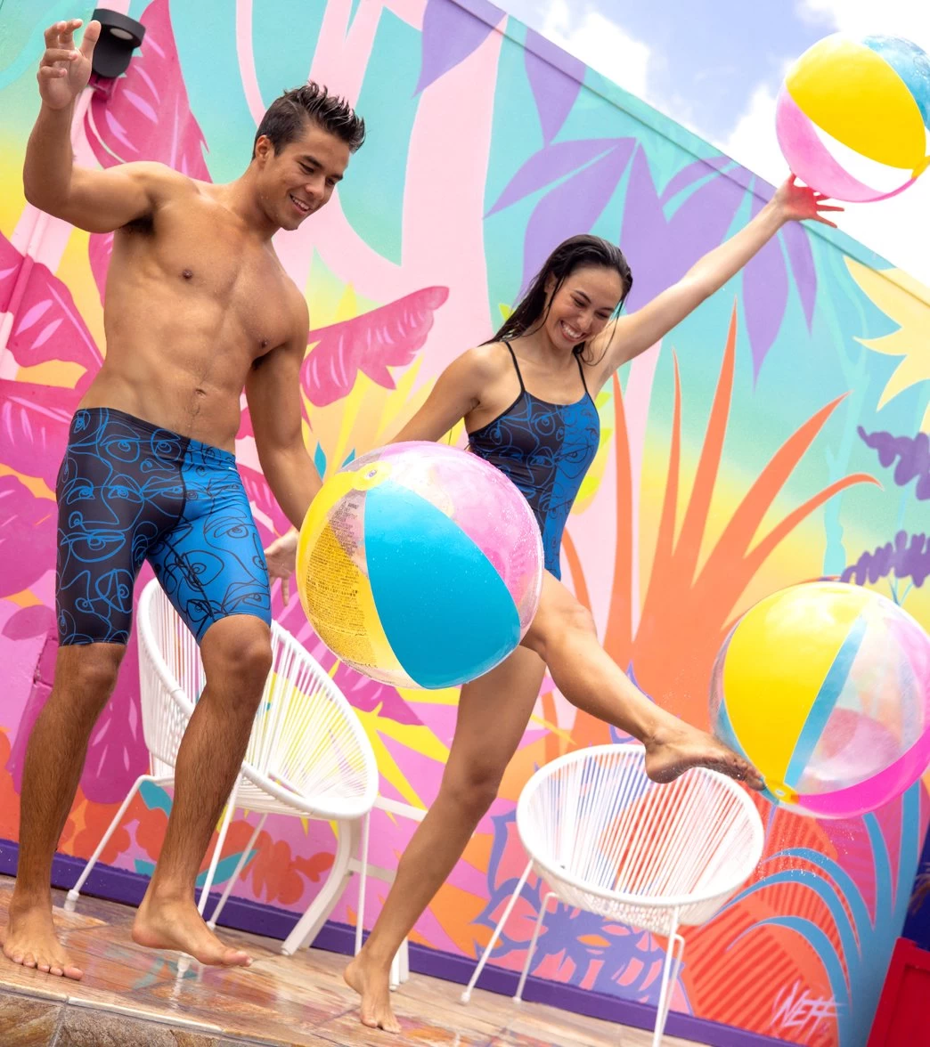 Sporti X ALILscribble Limited Edition Divide Jammer Swimsuit 4 Sporti X ALILscribble Limited Edition Divide Jammer Swimsuit - Image 4