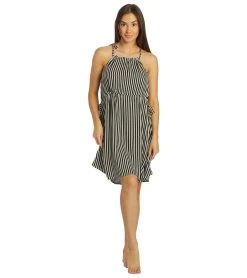 HURLEY Women's Kate Tie Dress -Swimming Equipment 7333621235880 delovelystripe 4a