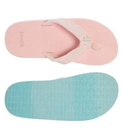 Sanuk Youth Fraidy Stacker Flip Flop (Big Kid) -Swimming Equipment 7345928306856 pinksalt 4a