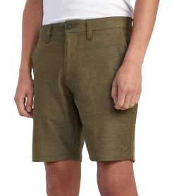 RVCA Men's Back In Hybrid 19" Short -Swimming Equipment 7368219164840 olive 4a