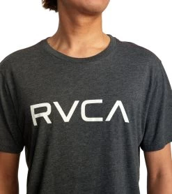 Men's Big Rvca Short Sleeve Tee -Swimming Equipment 7375241216168 black 5a