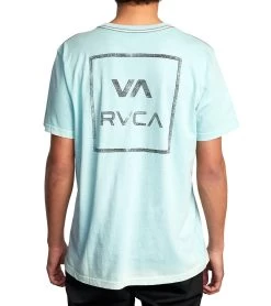 RVCA Men's All The Way Short Sleeve Tee -Swimming Equipment 7375242199208 aquahaze 3a