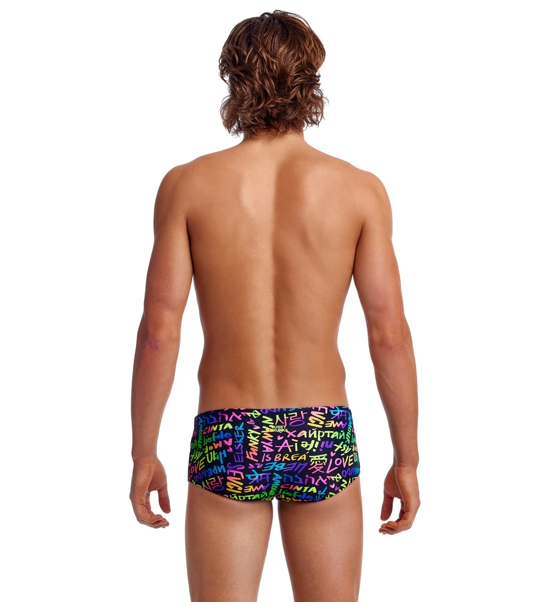 Funky Trunks Men's Love Funky Sidewinder Square Leg Swimsuit 3 Funky Trunks Men's Love Funky Sidewinder Square Leg Swimsuit - Image 3
