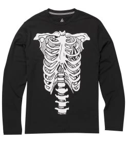 Volcom Boys' Skeleton Long Sleeve Rash Guard (Big Kid)
