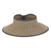 Paperbraid Rollup Visor W/ Stitched Edge Trim