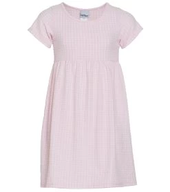 Girls' Pink Gingham Seersucker Laya UPF 50+ Dress (Baby, Toddler, Little Kid)