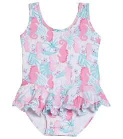 Girls' Botanical Turtles Stella UPF 50+ Ruffle One Piece Swimsuit (Baby)
