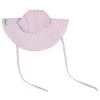 Girls' Pink Stripe Seersucker UPF 50+ Floppy Hat