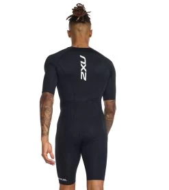 2XU Men's Aero Sleeved Trisuit 10 2XU Men's Aero Sleeved Trisuit -Swimming Equipment 7412054917288 blackwhite 3a