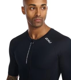 2XU Men's Aero Sleeved Trisuit 12 2XU Men's Aero Sleeved Trisuit -Swimming Equipment 7412054917288 blackwhite 5a
