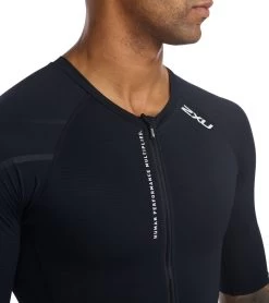 2XU Men's Aero Sleeved Trisuit 14 2XU Men's Aero Sleeved Trisuit -Swimming Equipment 7412054917288 blackwhite 7a