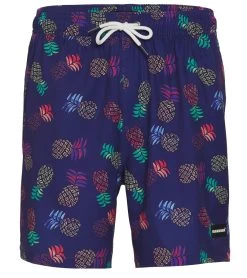Men's 17" Color Pine Printed Swim Trunks