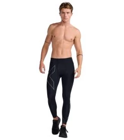2XU Men's Light Speed Compression Tights 7 2XU Men's Light Speed Compression Tights -Swimming Equipment 7468243845288 blackblackreflective 4a