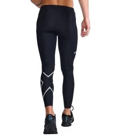 2XU Men's Aero Compression Tight -Swimming Equipment 7468244172968 blacksilverreflective 3a