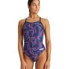 Arena Women's Puzzled Light Drop Back One Piece Swimsuit