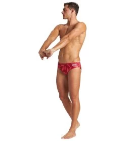 Arena Men's Puzzled Brief Swimsuit -Swimming Equipment 7468254298280 redredmulti 3a