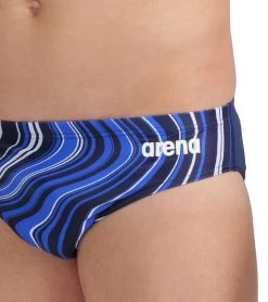 Arena Men's Marbled Brief Swimsuit -Swimming Equipment 7468270125224 navynavymulti 4a