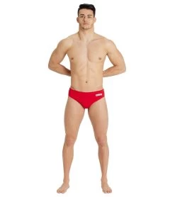 Arena Men's Solid Water Polo Brief Swimsuit -Swimming Equipment 7468283494568 redwhite 3a