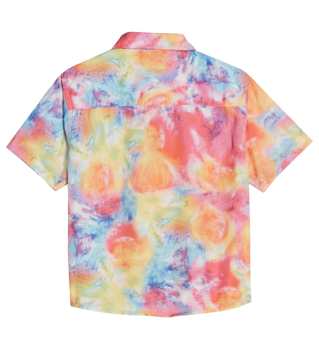 Boys' Bright Tie Dye Camp Shirt & Swim Trunks Set (Big Kid) 4 Boys' Bright Tie Dye Camp Shirt & Swim Trunks Set (Big Kid) - Image 4