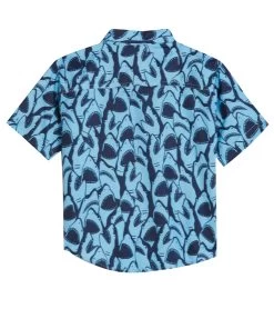 Boys' Shark Camp Shirt & Swim Trunks Set (Big Kid) -Swimming Equipment 7472291578024 marine 4a
