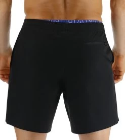 TYR Men's Solid Skua Swim Trunks 8 TYR Men's Solid Skua Swim Trunks -Swimming Equipment 7483259912360 black 3a