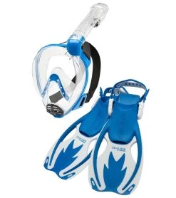 CRESSI Kids' Baron Junior & Rocks Mask & Fins Snorkel Set