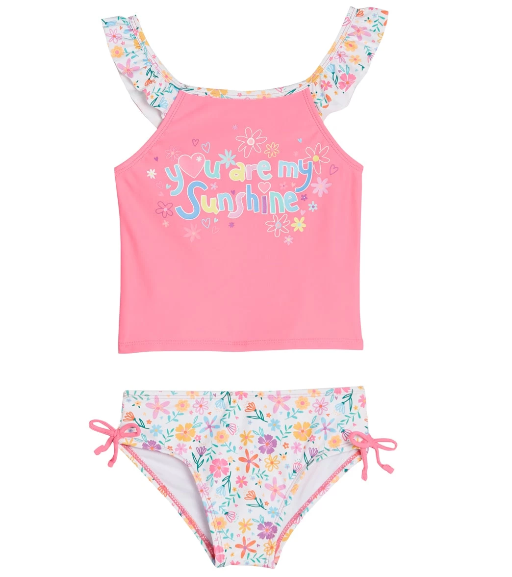Girls' Field Of Dreams Two Piece Tankini Set (Baby, Toddler) 1 Girls' Field Of Dreams Two Piece Tankini Set (Baby, Toddler)