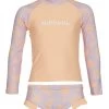 Rip Curl Girls' Low Tide Long Sleeve Rash Guard Set (Toddler, Little Kid)