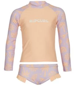 Rip Curl Girls' Low Tide Long Sleeve Rash Guard Set (Toddler, Little Kid)