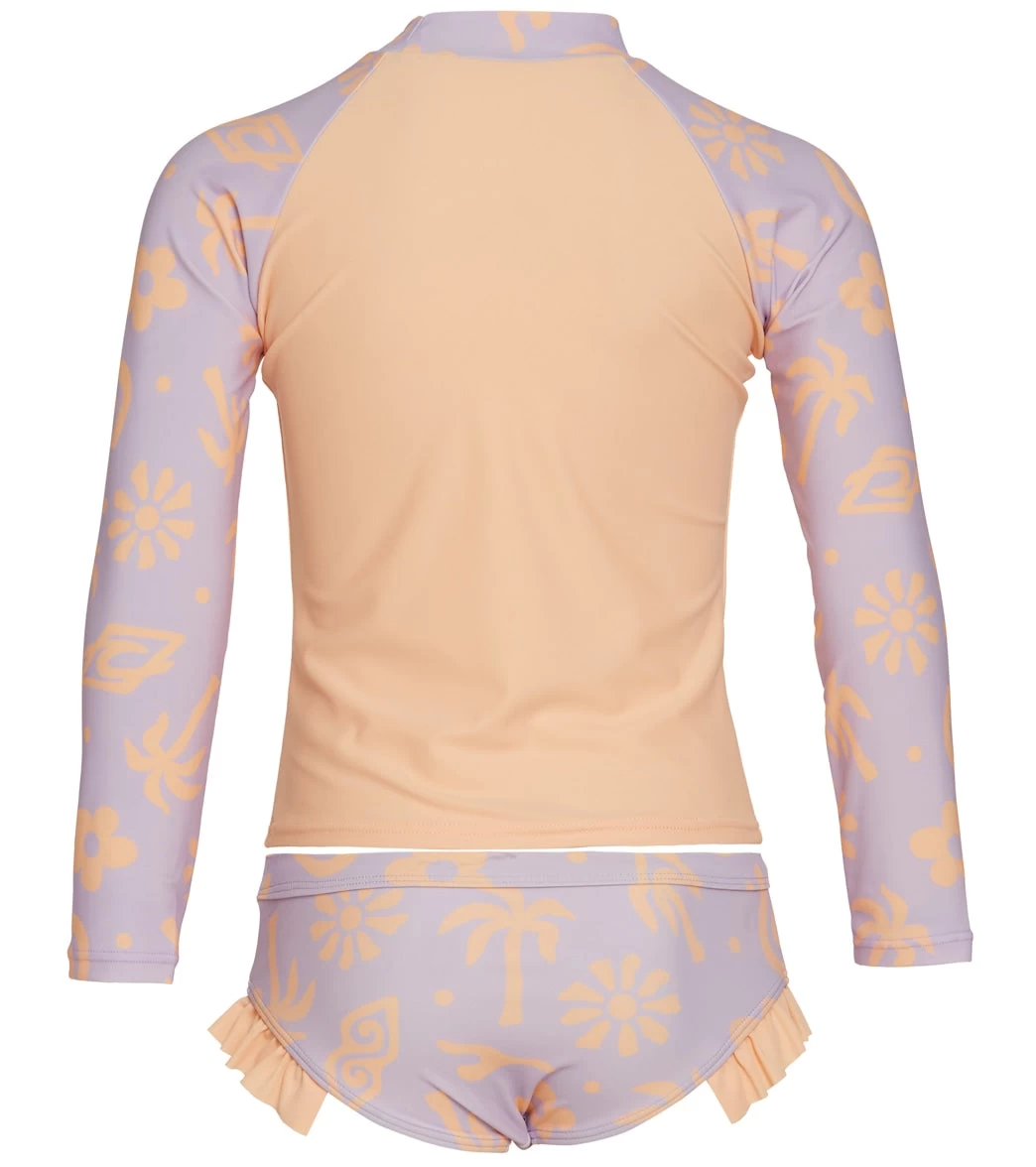 Rip Curl Girls' Low Tide Long Sleeve Rash Guard Set (Toddler, Little Kid) 2 Rip Curl Girls' Low Tide Long Sleeve Rash Guard Set (Toddler, Little Kid) - Image 2