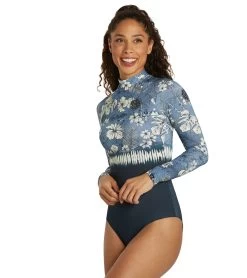 Rip Curl Women's Surf Treehouse Long Sleeve UPF 50 One Piece Swimsuit 7 Rip Curl Women's Surf Treehouse Long Sleeve UPF 50 One Piece Swimsuit -Swimming Equipment 7508547961000 navy 4a