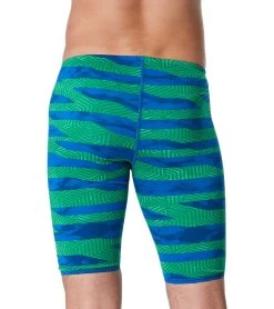 Speedo Men's Contort Stripes Jammer Swimsuit -Swimming Equipment 7510240821416 bluegreen 3a