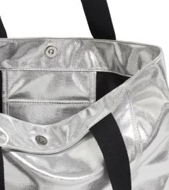 Seafolly Women's Carried Away Metallic Tote -Swimming Equipment 7515884355752 silver 3a