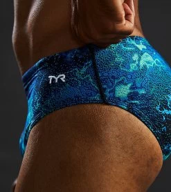 TYR Men's Diploria Racer Brief Swimsuit -Swimming Equipment 7539511066792 bluegreen 9a