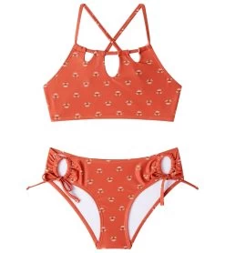 Seafolly Girls' Papillon Two Piece Halter Bikini Set (Big Kid)