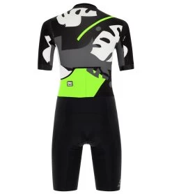 Santini Women's Viper Maui Short Sleeve Trisuit 6 Santini Women's Viper Maui Short Sleeve Trisuit -Swimming Equipment 7574013673640 green 3a