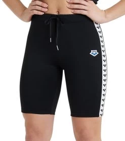 Arena Unisex Icons Caren Biking Short -Swimming Equipment 7577682477224 blackwhiteblack 3a