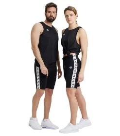 Arena Unisex Icons Caren Biking Short -Swimming Equipment 7577682477224 blackwhiteblack 6a