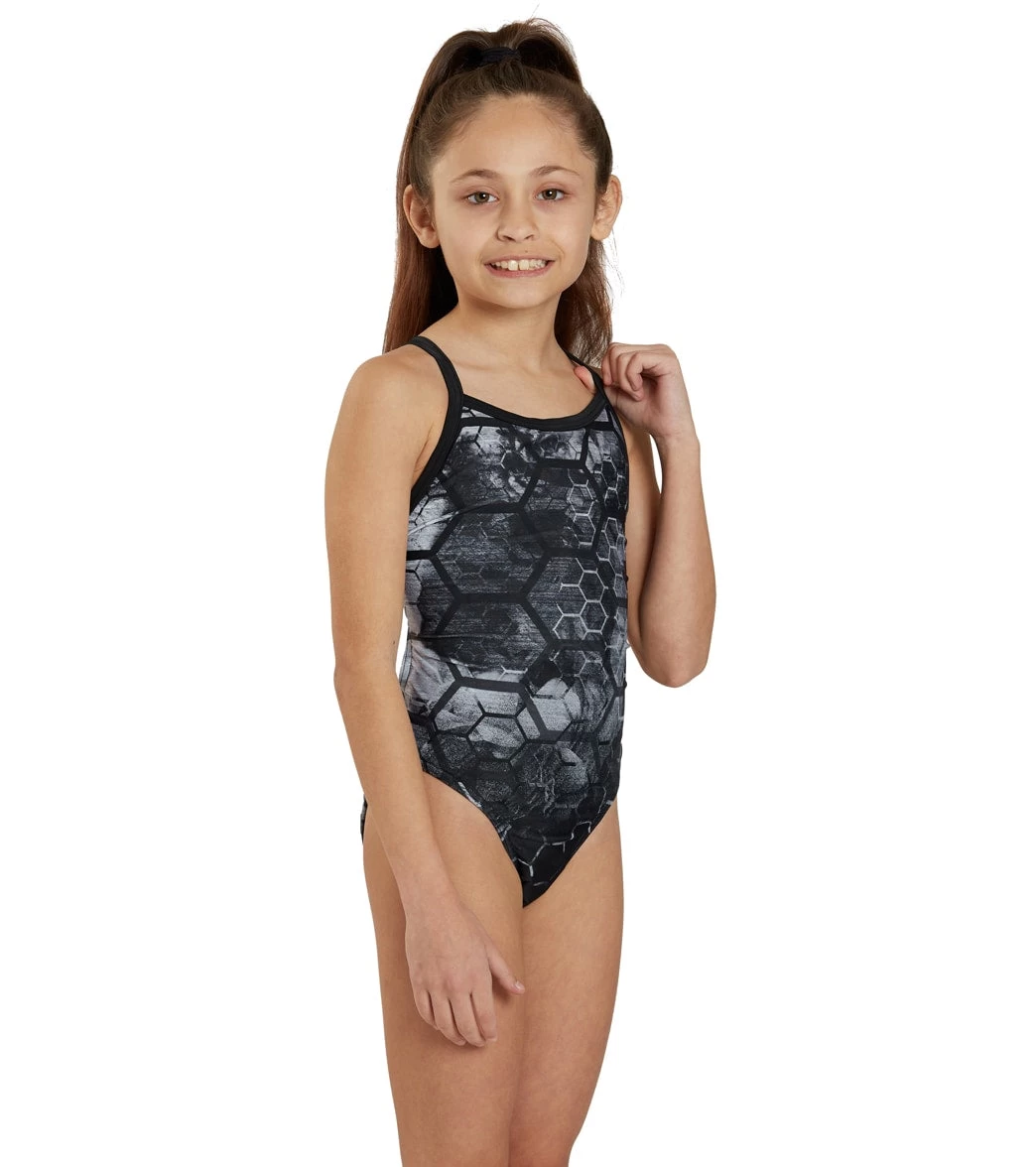 Fenced In Thin Strap One Piece Swimsuit Youth (22 - 28) 3 Fenced In Thin Strap One Piece Swimsuit Youth (22 - 28) - Image 3