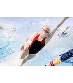 Piped Splice Wide Strap One Piece Swimsuit -Swimming Equipment 7595815272616 blackmaroon 6a