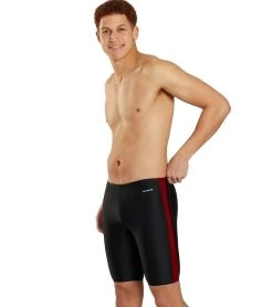 Piped Splice Swim Jammer Swimsuit 12 Piped Splice Swim Jammer Swimsuit -Swimming Equipment 7595831328936 blackmaroon 3a