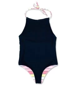 Girls' Riviera Reversible One Piece Swimsuit (Toddler, Little Kid, Big Kid) -Swimming Equipment 7600911581352 sunsetstripe 3a