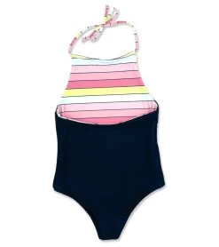 Girls' Riviera Reversible One Piece Swimsuit (Toddler, Little Kid, Big Kid) -Swimming Equipment 7600911581352 sunsetstripe 4a