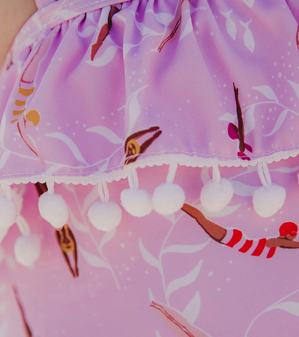 Girls' Diving Diva One Shoulder Frill One Piece Swimsuit (Toddler, Little Kid, Big Kid) 3 Girls' Diving Diva One Shoulder Frill One Piece Swimsuit (Toddler, Little Kid, Big Kid) - Image 3