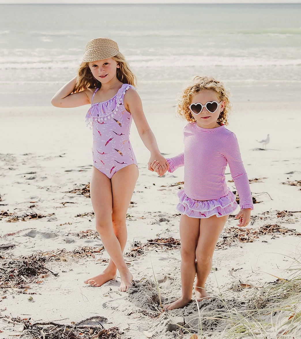 Girls' Diving Diva One Shoulder Frill One Piece Swimsuit (Toddler, Little Kid, Big Kid) 4 Girls' Diving Diva One Shoulder Frill One Piece Swimsuit (Toddler, Little Kid, Big Kid) - Image 4