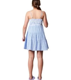 Girls' Cornflower Stripe Beach Dress (Little Kid, Big Kid) -Swimming Equipment 7601446682792 blue 4a