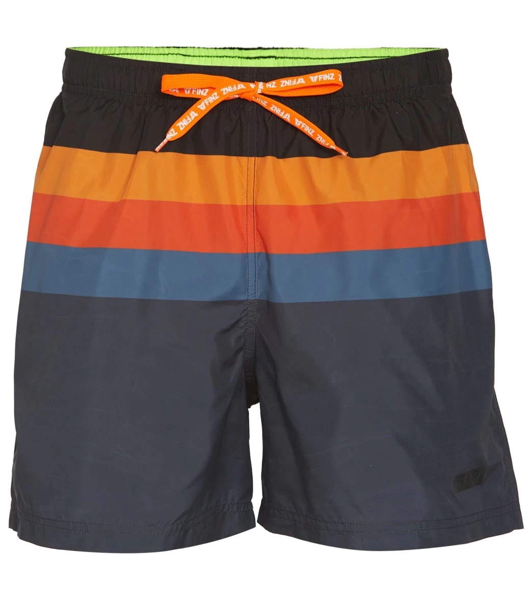 Men's Block Stripe Swim Trunks 1 Men's Block Stripe Swim Trunks