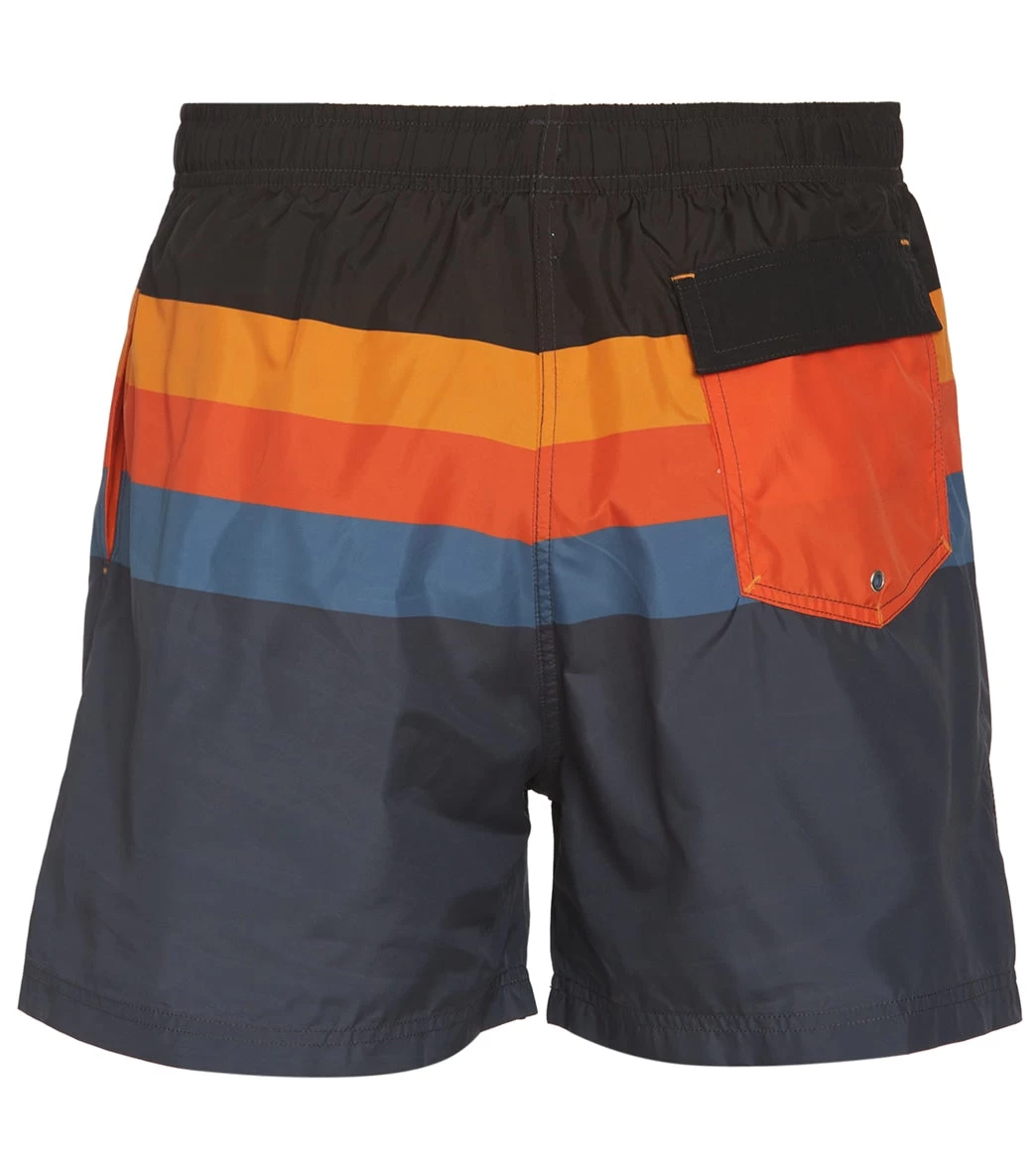 Men's Block Stripe Swim Trunks 3 Men's Block Stripe Swim Trunks - Image 3