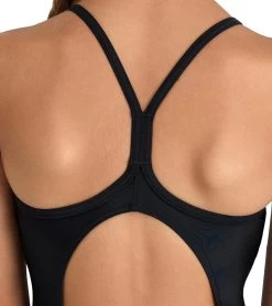 Girls' Arena Light Drop Solid One Piece Swimsuit (Toddler, Little Kid, Big Kid) -Swimming Equipment 7626452992168 blackblack 3a